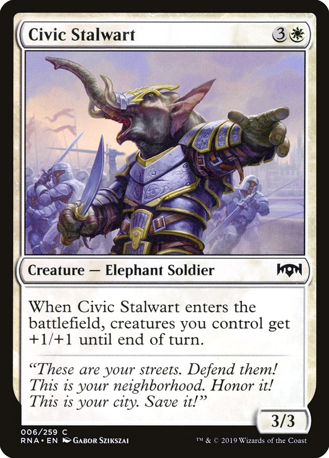 Civic Stalwart – Common Magic: The Gathering card from Ravnica Allegiance (#6)
