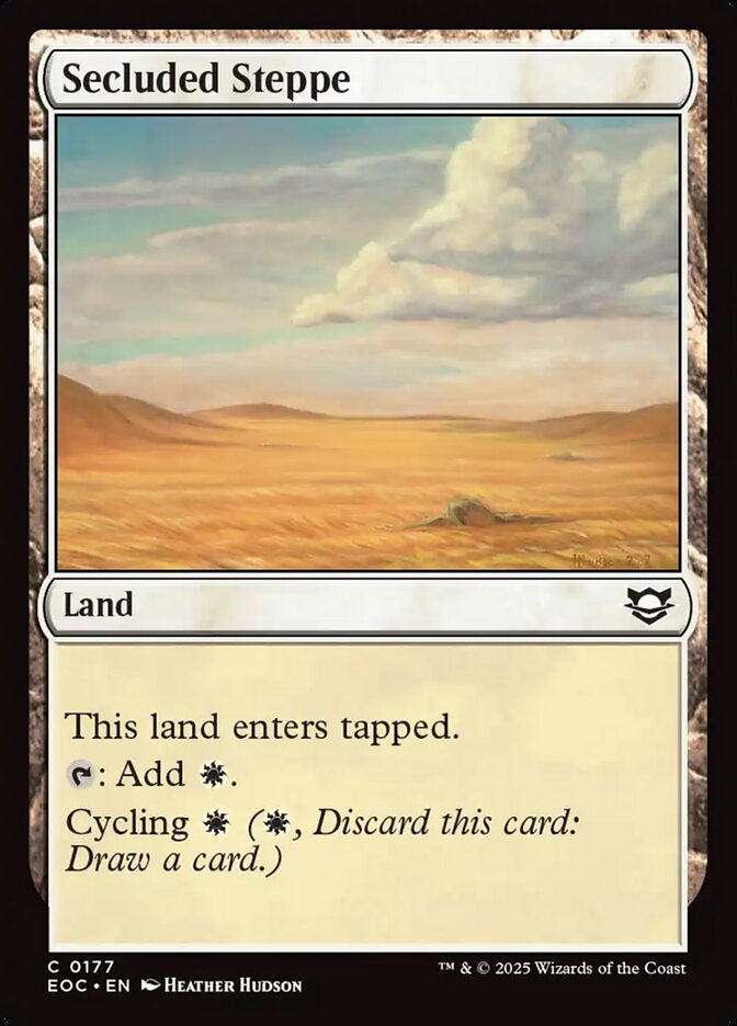 Secluded Steppe – Common Magic: The Gathering card from Edge of Eternities Commander (#177)