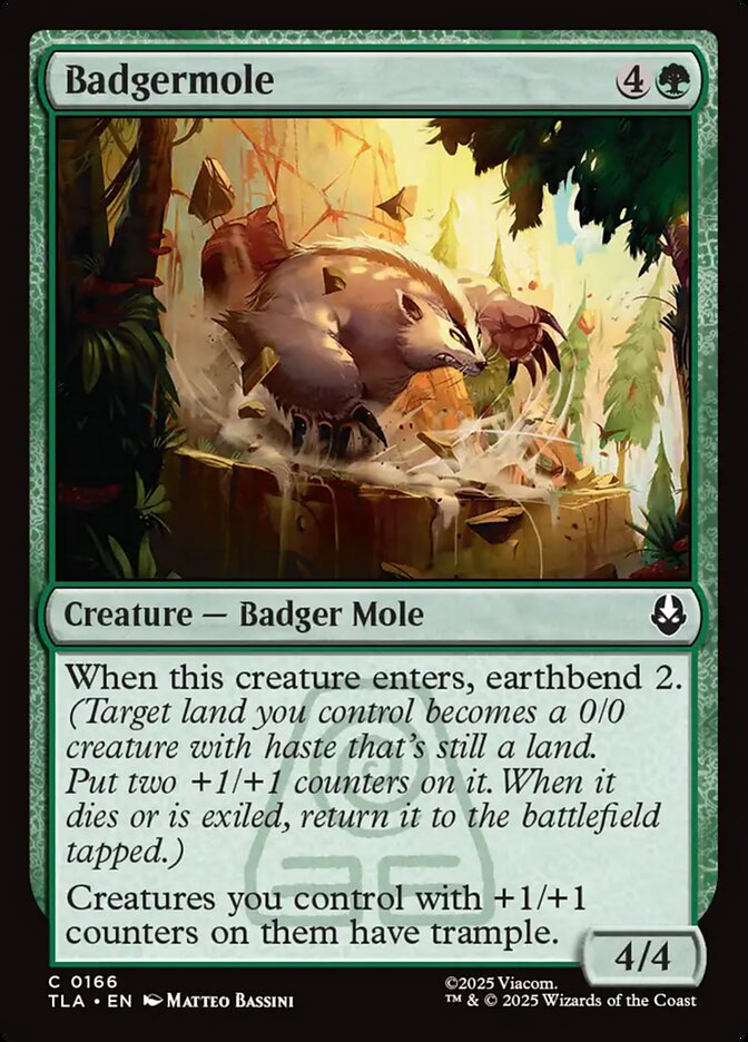 Badgermole – Common Magic: The Gathering card from Avatar: The Last Airbender (#166)