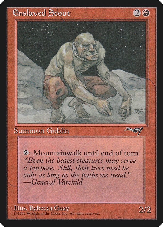 Enslaved Scout – Common Magic: The Gathering card from Alliances (#71b)
