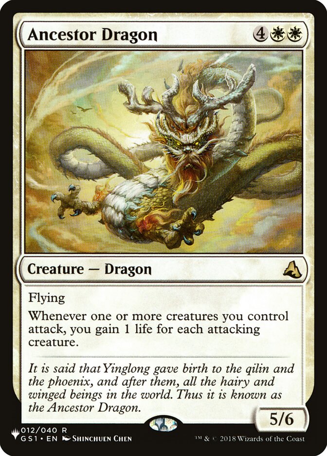 Ancestor Dragon – Rare Magic: The Gathering card from The List (#GS1-12)