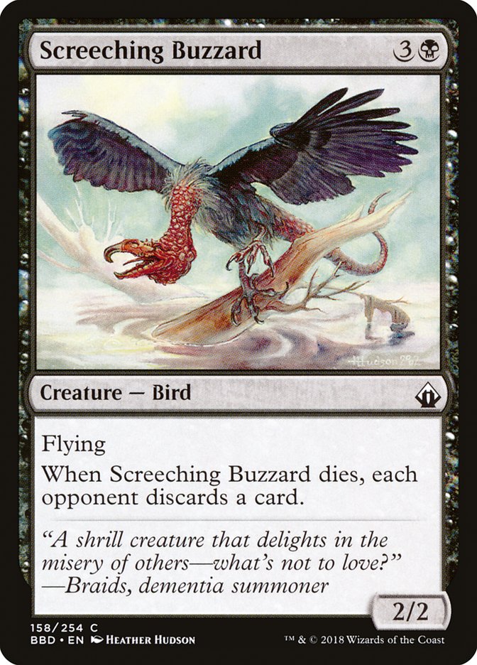 Screeching Buzzard – Common Magic: The Gathering card from Battlebond (#158)