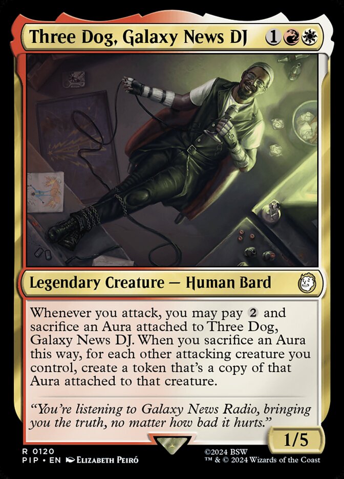 Three Dog, Galaxy News DJ – Rare Magic: The Gathering card from Fallout (#120)