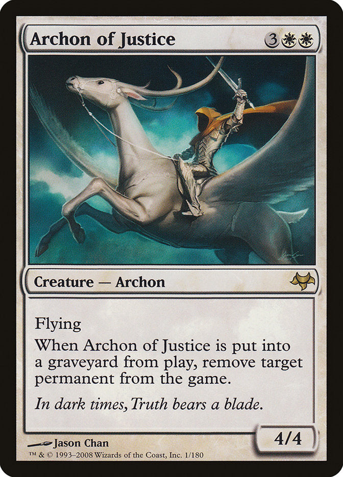 Archon of Justice – Rare Magic: The Gathering card from Eventide (#1)