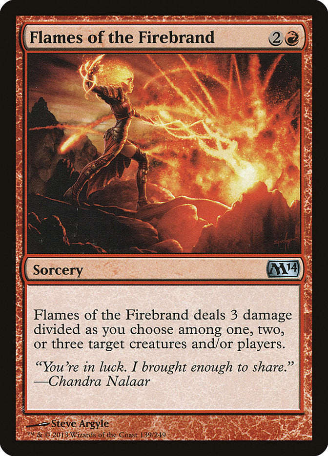 Flames of the Firebrand – Uncommon Magic: The Gathering card from Magic 2014 (#139)