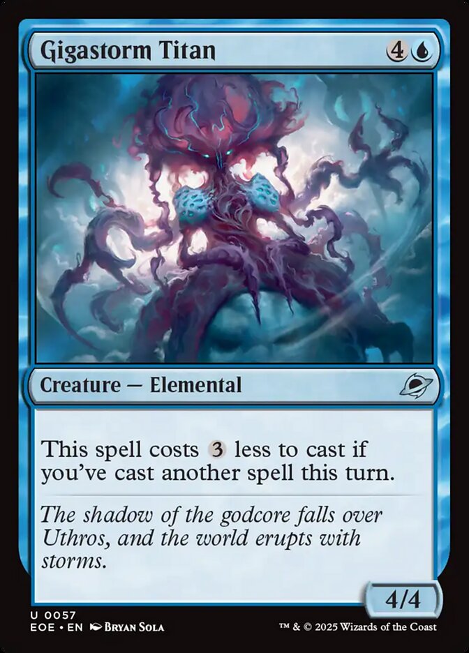 Gigastorm Titan – Uncommon Magic: The Gathering card from Edge of Eternities (#57)