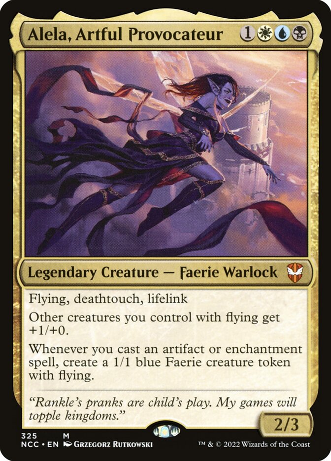 Alela, Artful Provocateur – Mythic Magic: The Gathering card from New Capenna Commander (#325)