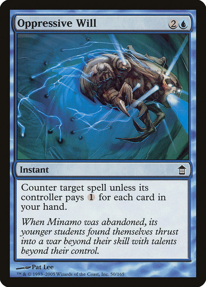 Oppressive Will – Common Magic: The Gathering card from Saviors of Kamigawa (#50)