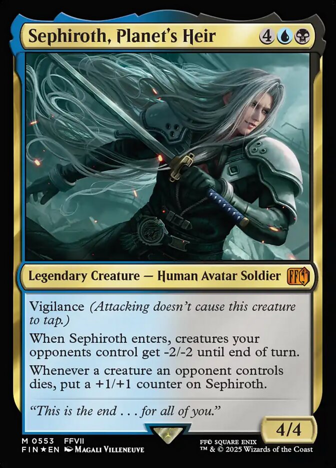Sephiroth, Planet's Heir – Mythic Magic: The Gathering card from Final Fantasy (#553)