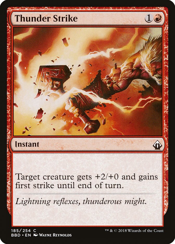 Thunder Strike – Common Magic: The Gathering card from Battlebond (#185)