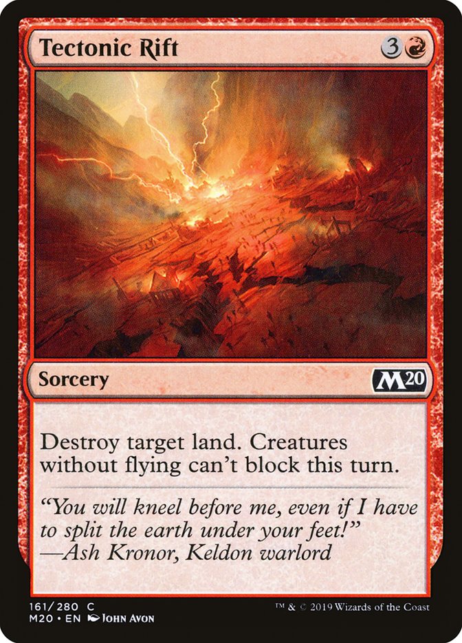 Tectonic Rift – Common Magic: The Gathering card from Core Set 2020 (#161)