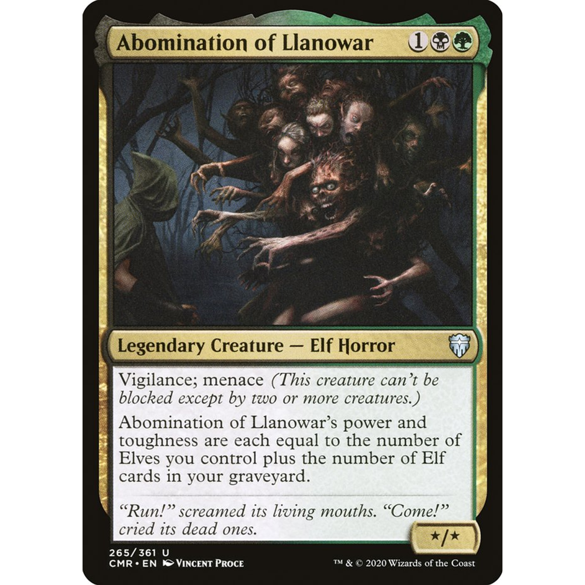 Abomination of Llanowar (CMR 265) — Moore Collectables UK