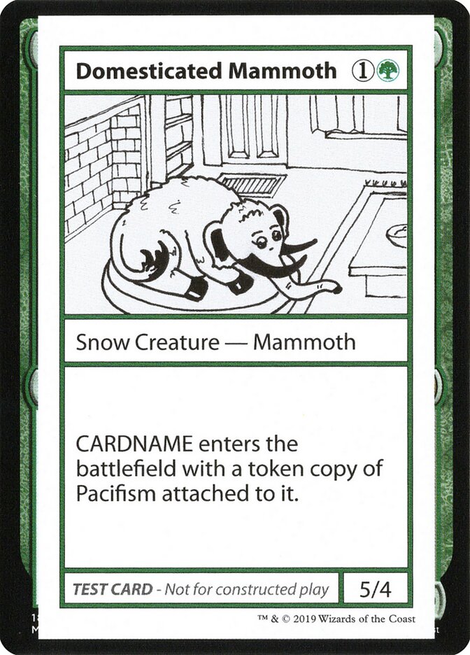 Domesticated Mammoth – Rare Magic: The Gathering card from Mystery Booster Playtest Cards 2021 (#72)