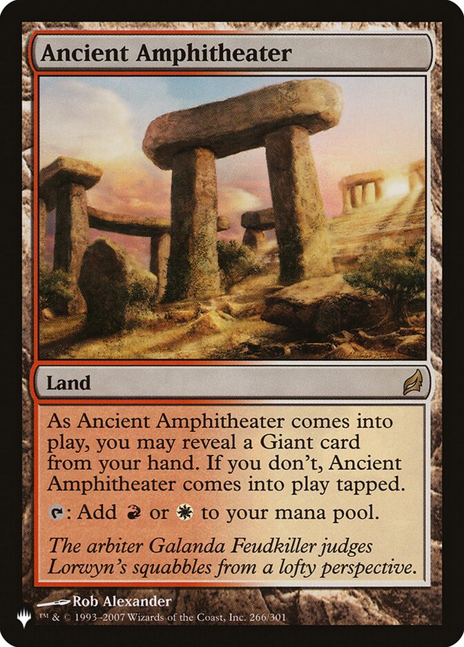 Ancient Amphitheater – Rare Magic: The Gathering card from The List (#LRW-266)