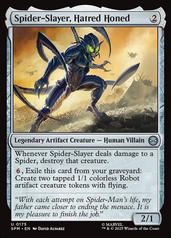 Spider-Slayer, Hatred Honed – Uncommon Magic: The Gathering card from Marvel's Spider-Man (#175)