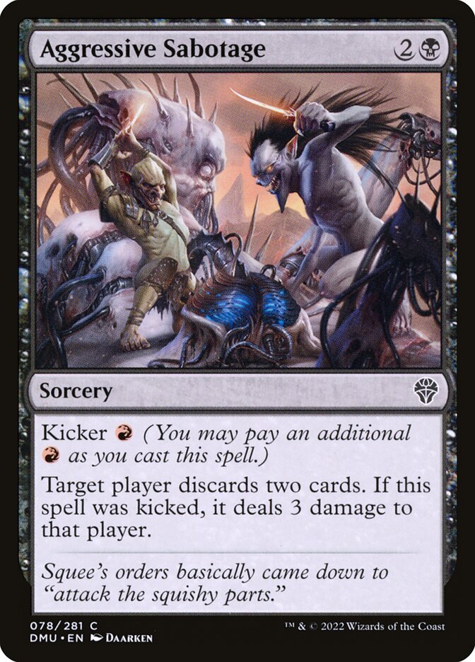Aggressive Sabotage – Common Magic: The Gathering card from Dominaria United (#78)