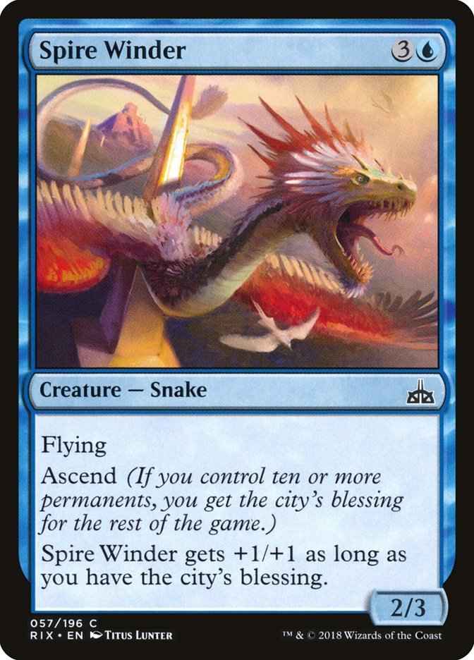 Spire Winder – Common Magic: The Gathering card from Rivals of Ixalan (#57)