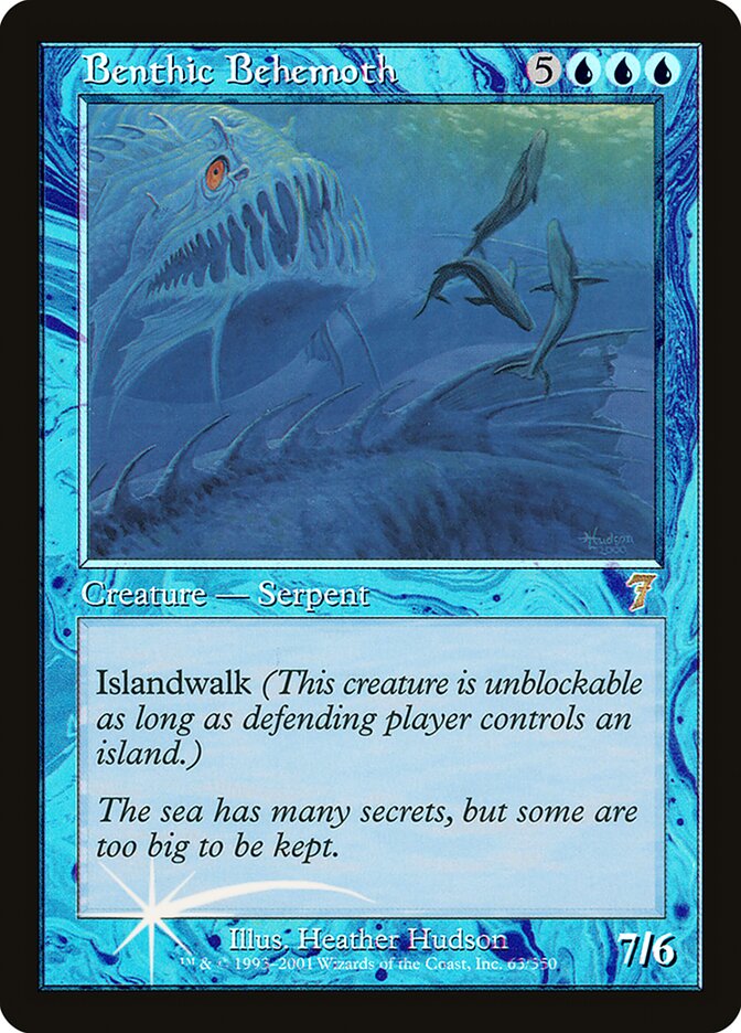 Benthic Behemoth – Rare Magic: The Gathering card from Seventh Edition (#63★)