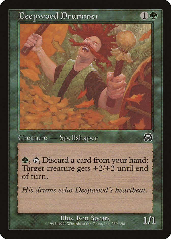 Deepwood Drummer – Common Magic: The Gathering card from Mercadian Masques (#239)