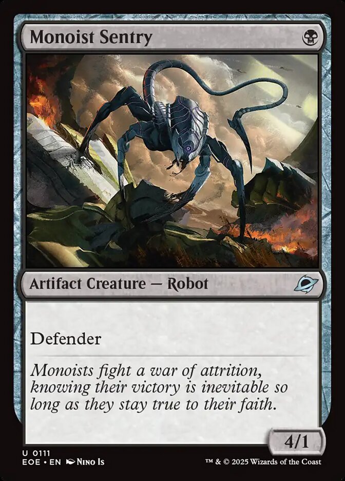 Monoist Sentry – Uncommon Magic: The Gathering card from Edge of Eternities (#111)