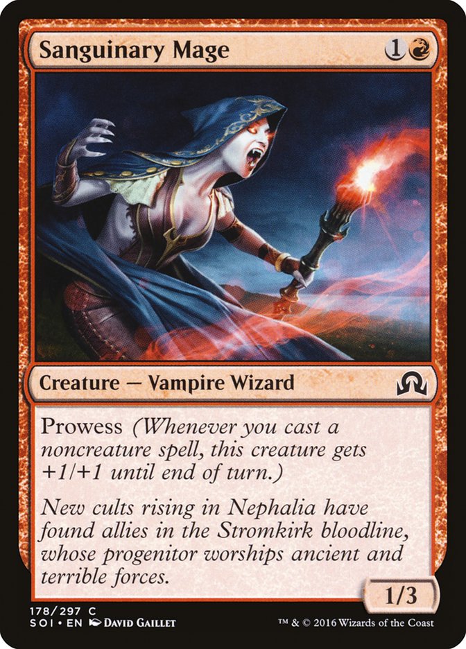 Sanguinary Mage – Common Magic: The Gathering card from Shadows over Innistrad (#178)