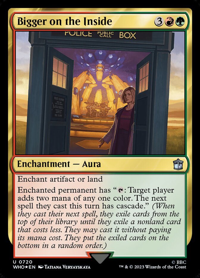 Bigger on the Inside – Uncommon Magic: The Gathering card from Doctor Who (#720)