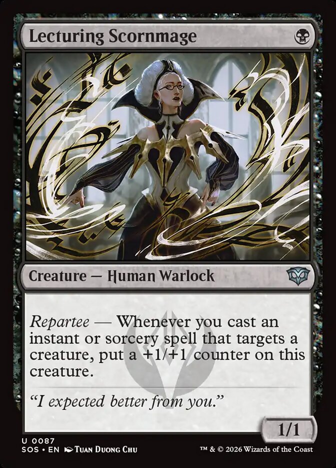 Lecturing Scornmage – Uncommon Magic: The Gathering card from Secrets of Strixhaven (#87)