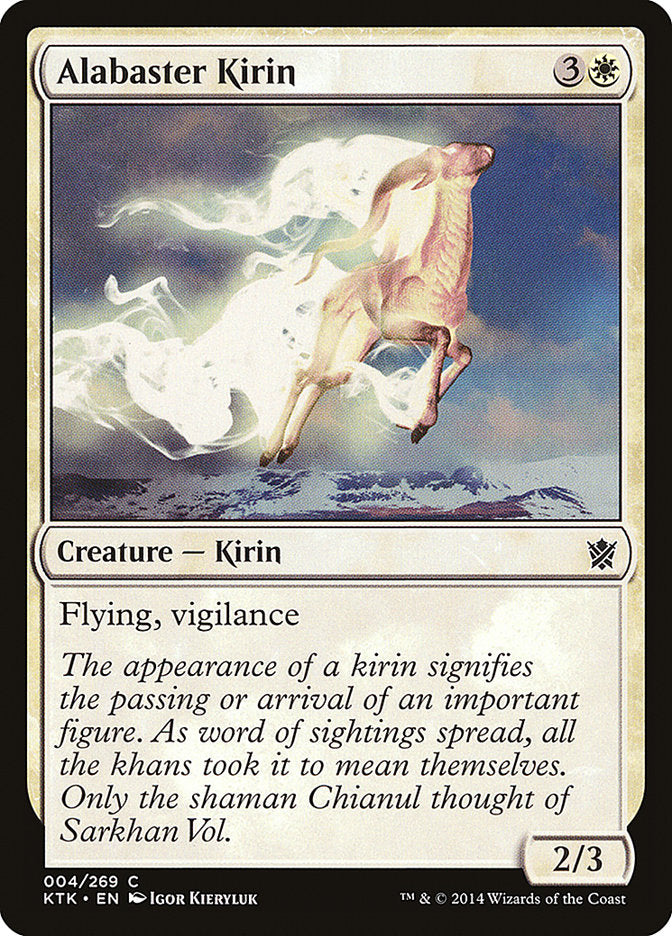 Alabaster Kirin – Common Magic: The Gathering card from Khans of Tarkir (#4)