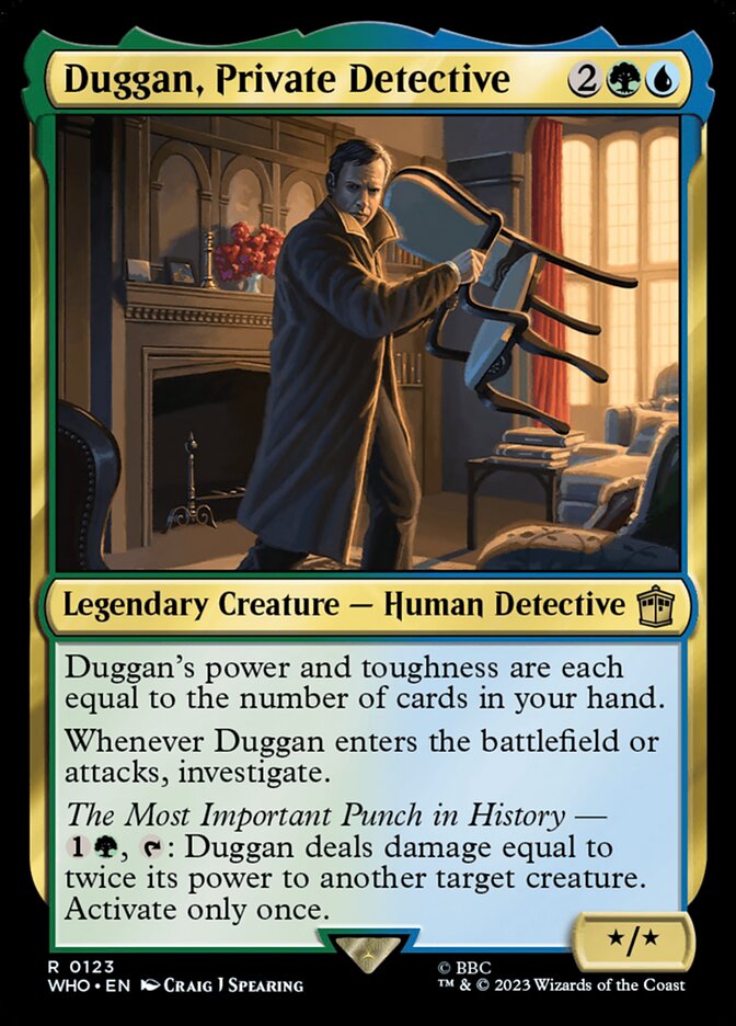 Duggan, Private Detective – Rare Magic: The Gathering card from Doctor Who (#123)