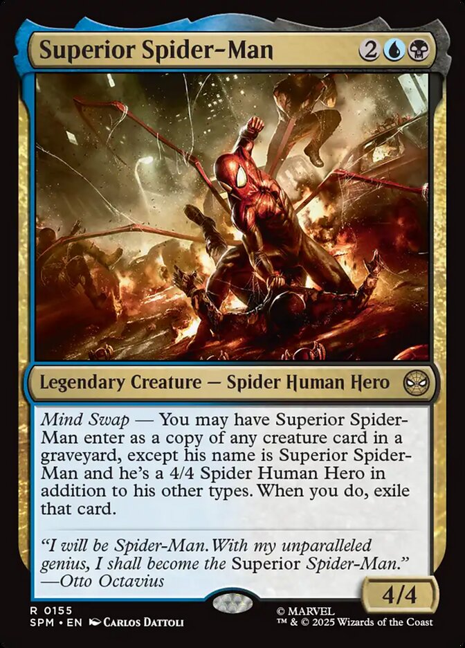 Superior Spider-Man – Rare Magic: The Gathering card from Marvel's Spider-Man (#155)