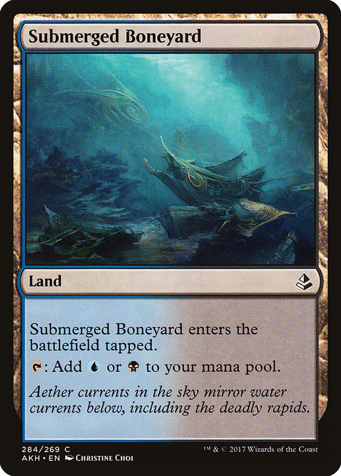 Submerged Boneyard – Common Magic: The Gathering card from Amonkhet (#284)