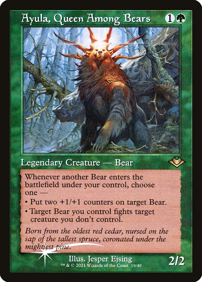 Ayula, Queen Among Bears – Rare Magic: The Gathering card from Modern Horizons 1 Timeshifts (#19)