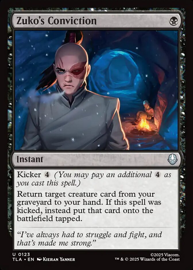 Zuko's Conviction – Uncommon Magic: The Gathering card from Avatar: The Last Airbender (#123)