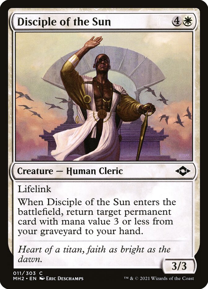 Disciple of the Sun – Common Magic: The Gathering card from Modern Horizons 2 (#11)