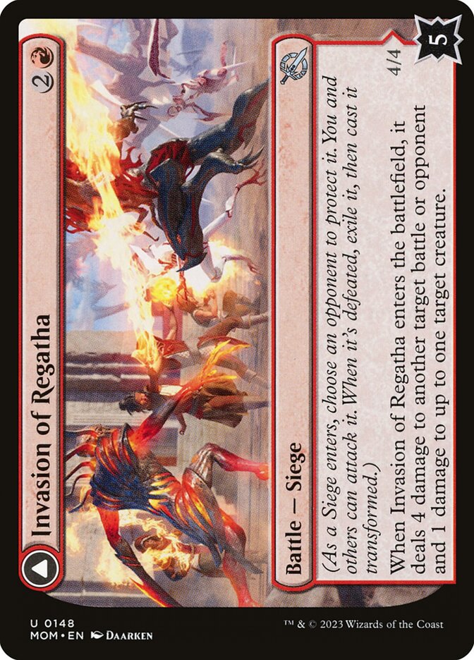 Invasion of Regatha // Disciples of the Inferno – Uncommon Magic: The Gathering card from March of the Machine (#148)