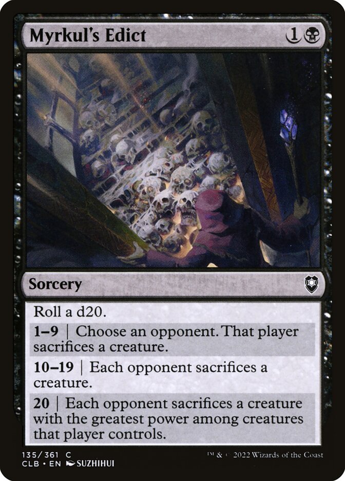 Myrkul's Edict – Common Magic: The Gathering card from Commander Legends: Battle for Baldur's Gate (#135)
