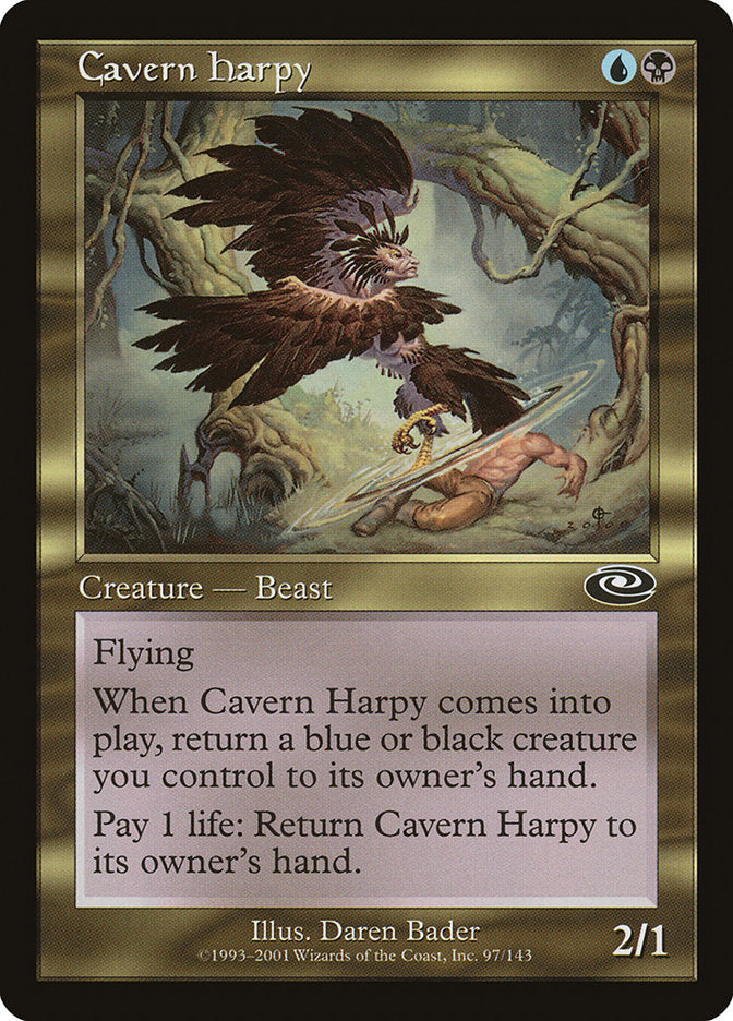 Cavern Harpy – Common Magic: The Gathering card from Planeshift (#97)