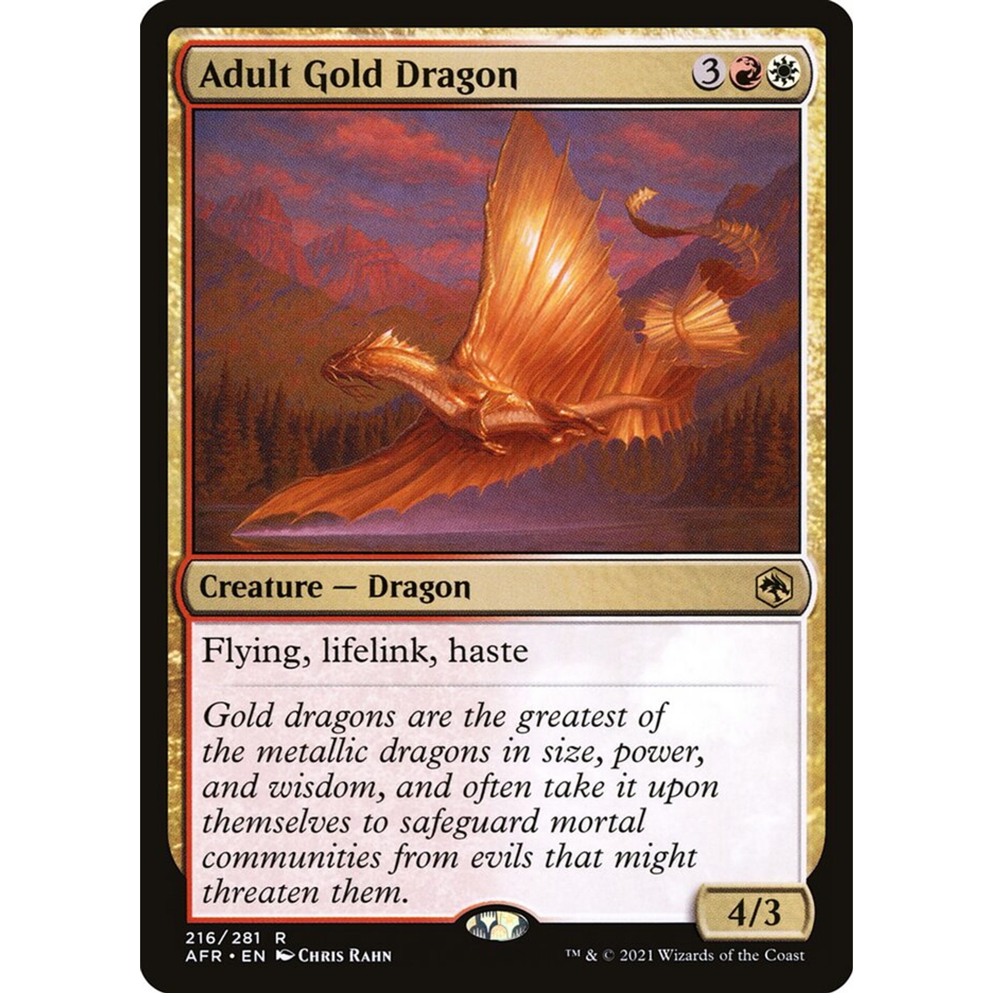 Adult Gold Dragon (AFR 216) — Moore Collectables UK