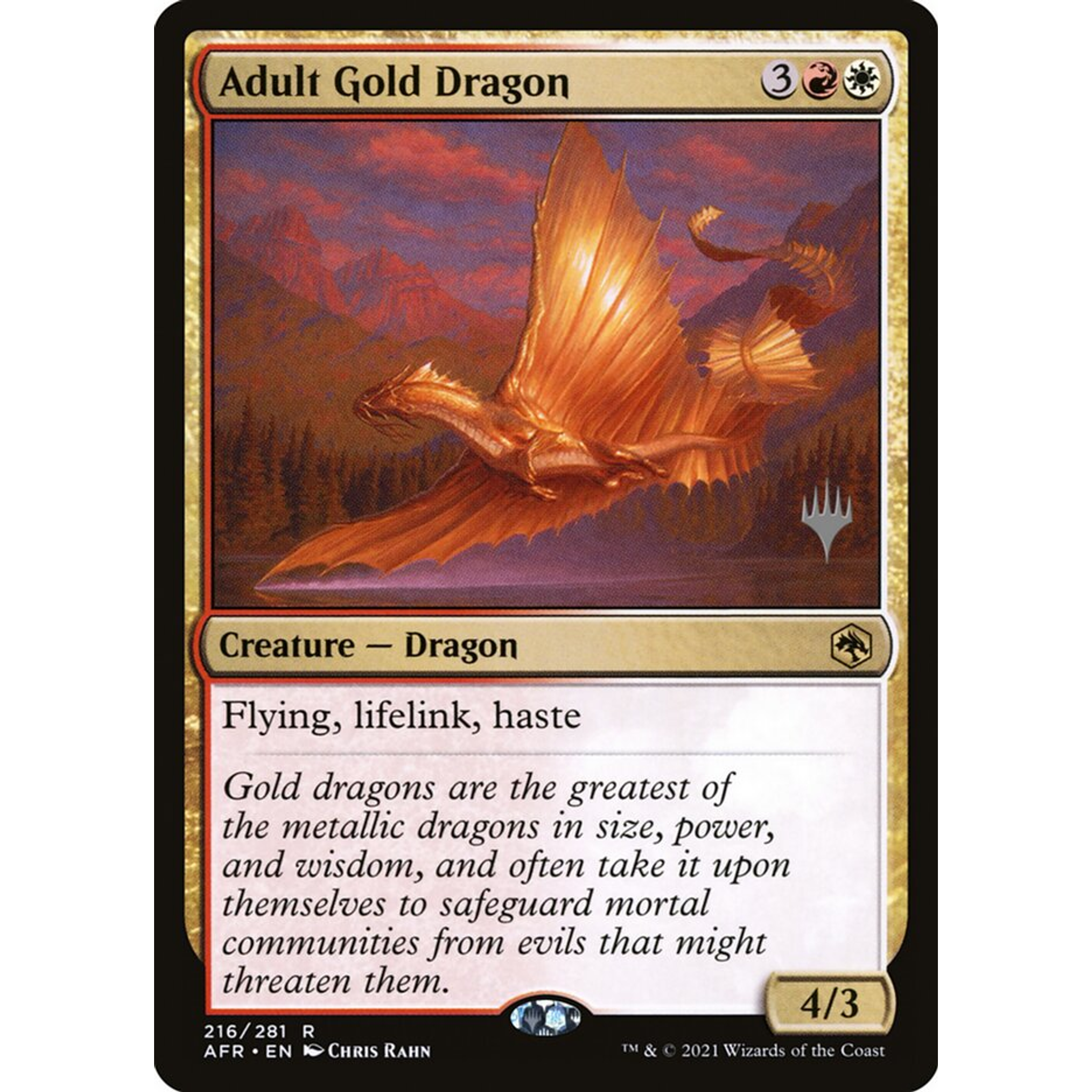 Adult Gold Dragon (PAFR 216p) — Moore Collectables UK