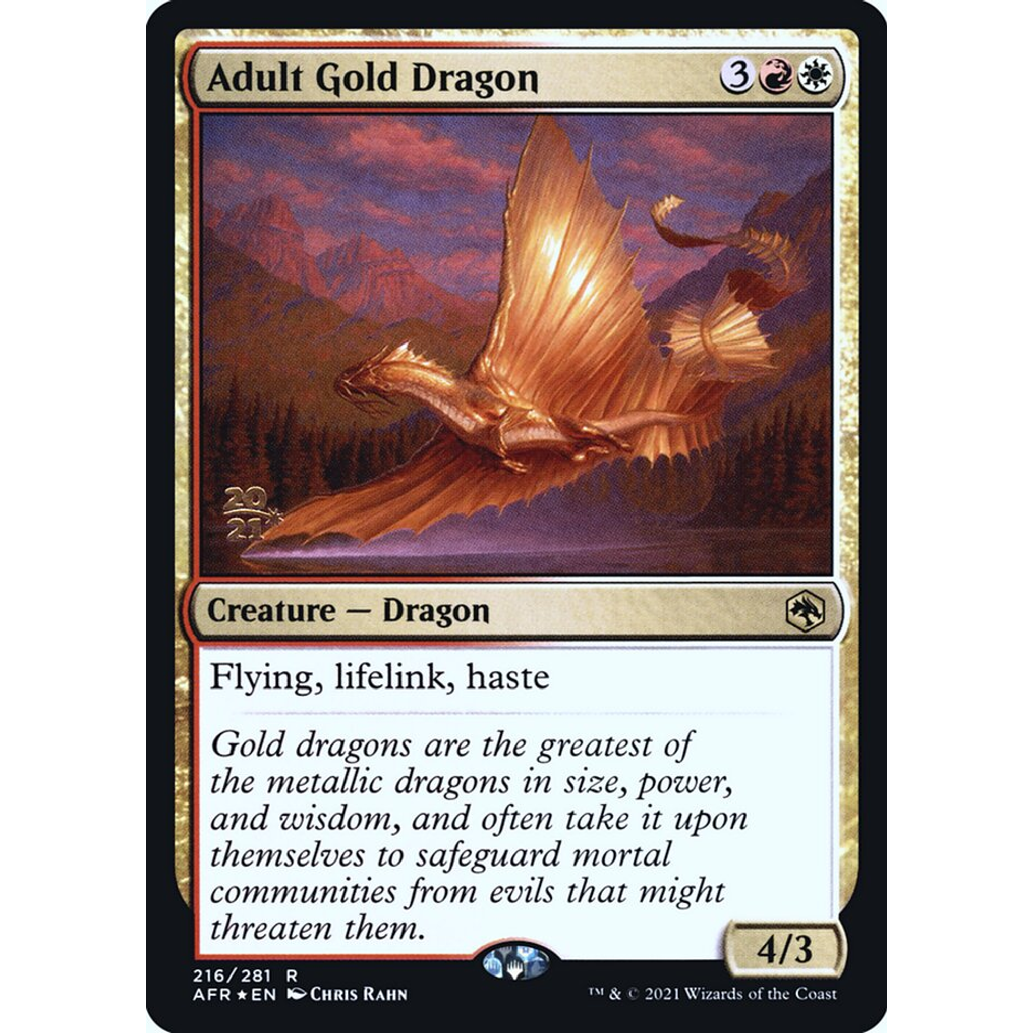 Adult Gold Dragon (PAFR 216s) — Moore Collectables UK