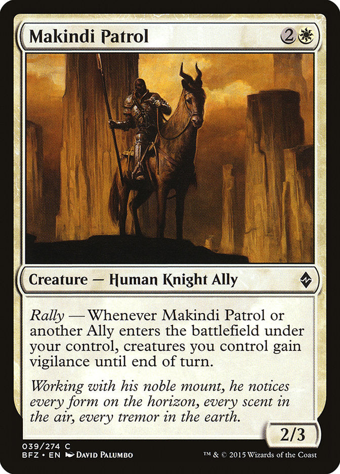 Makindi Patrol – Common Magic: The Gathering card from Battle for Zendikar (#39)