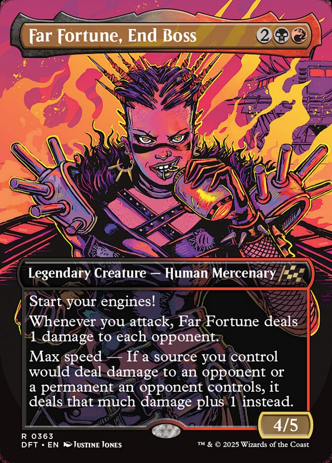 Far Fortune, End Boss – Rare Magic: The Gathering card from Aetherdrift (#363)
