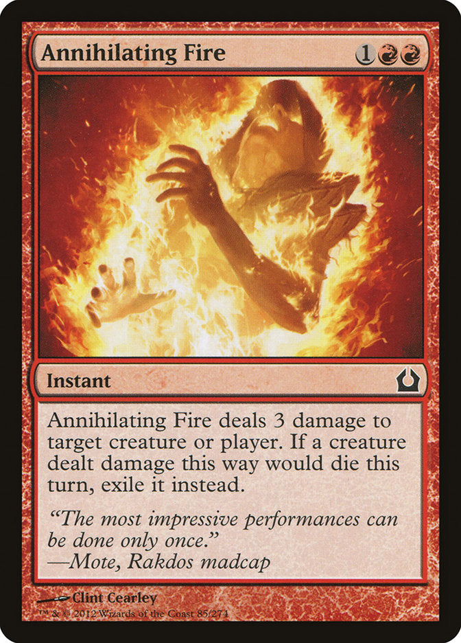 Annihilating Fire – Common Magic: The Gathering card from Return to Ravnica (#85)