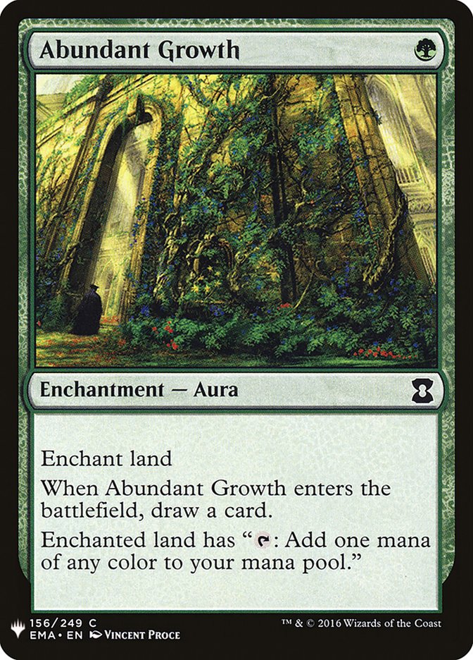 Abundant Growth – Common Magic: The Gathering card from The List (#EMA-156)