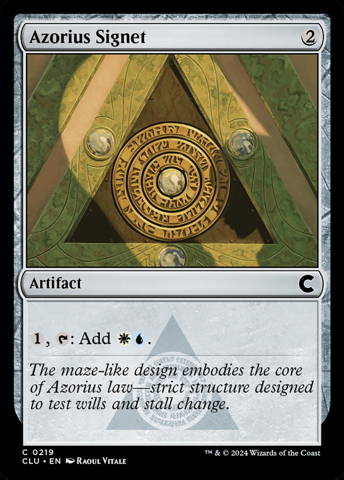 Azorius Signet – Common Magic: The Gathering card from Ravnica: Clue Edition (#219)