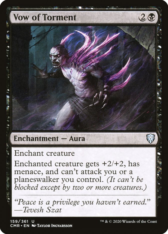 Vow of Torment – Uncommon Magic: The Gathering card from Commander Legends (#159)