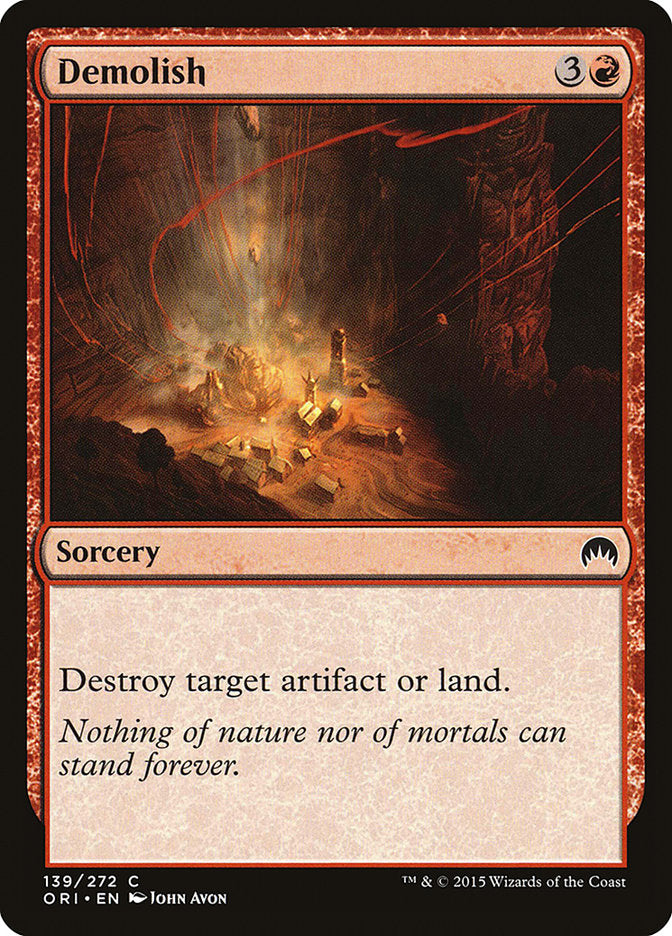 Demolish – Common Magic: The Gathering card from Magic Origins (#139)