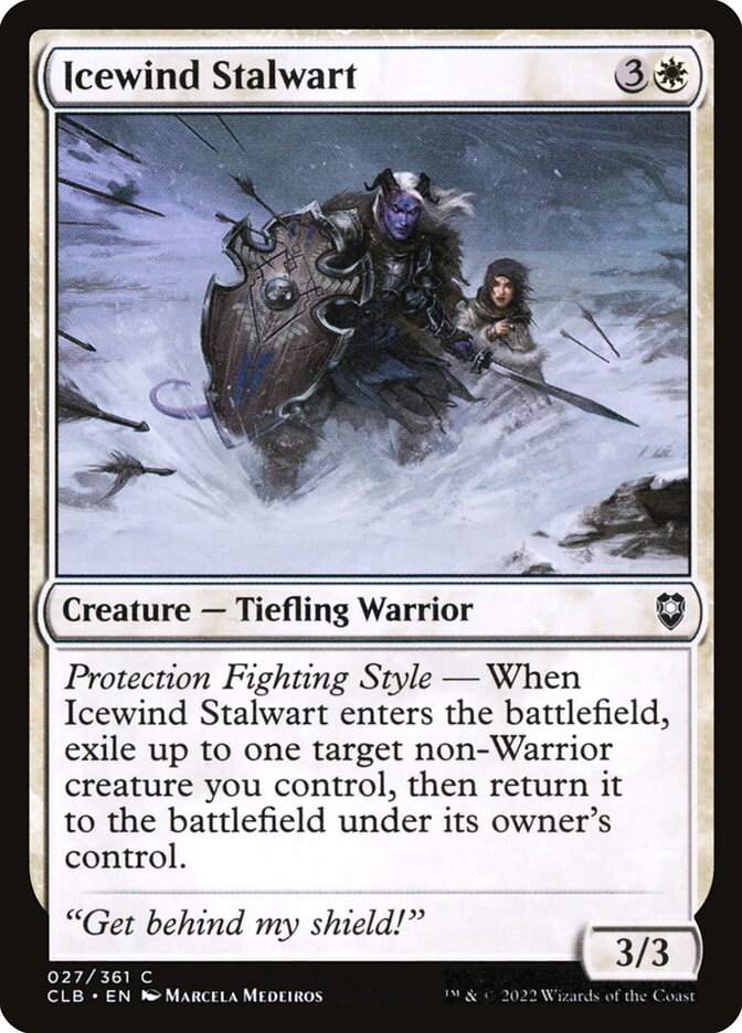 Icewind Stalwart – Common Magic: The Gathering card from Commander Legends: Battle for Baldur's Gate (#27)