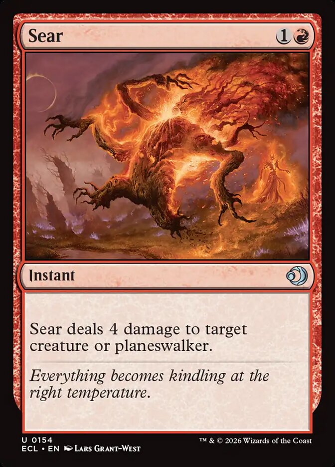 Sear – Uncommon Magic: The Gathering card from Lorwyn Eclipsed (#154)