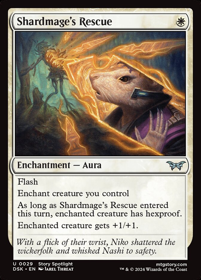 Shardmage's Rescue – Uncommon Magic: The Gathering card from Duskmourn: House of Horror (#29)